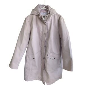 Levi Strauss Women’s Light Pink Rain Jacket with Hood Raincoat